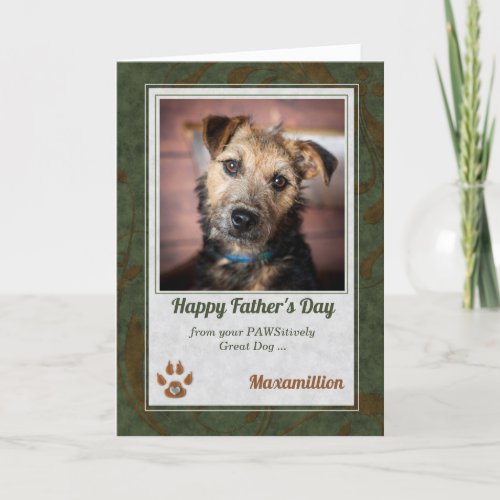 from the Dog Fathers Day Green Photo Card