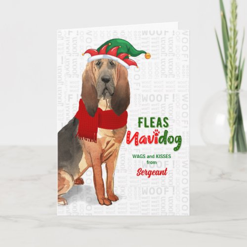from the Dog Funny Bloodhound Dog Christmas Holiday Card