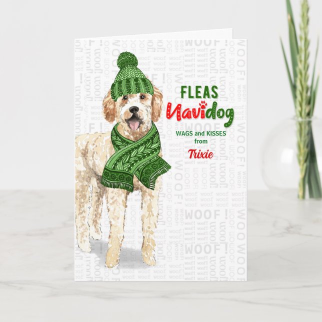 from the Dog Funny Golden Doodle Christmas Holiday Card (Front)
