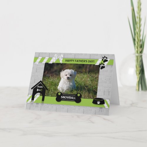 from the Dog Green Fathers Day Horz Pet Photo Card