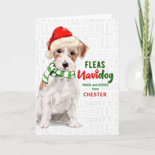from the Dog Jack Russell Fleas Navidog Christmas Holiday Card