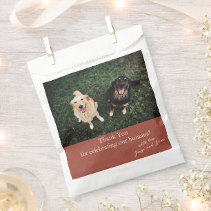 From the Dog Terracotta Modern Thank You Wedding Favor Bag