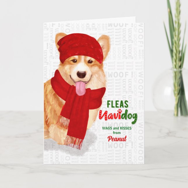 from the Dog Welsh Corgi Christmas Holiday Card (Front)
