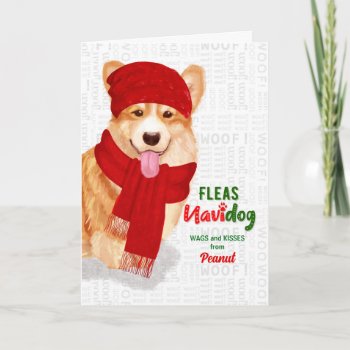 From The Dog Welsh Corgi Christmas Holiday Card by PAWSitivelyPETs at Zazzle