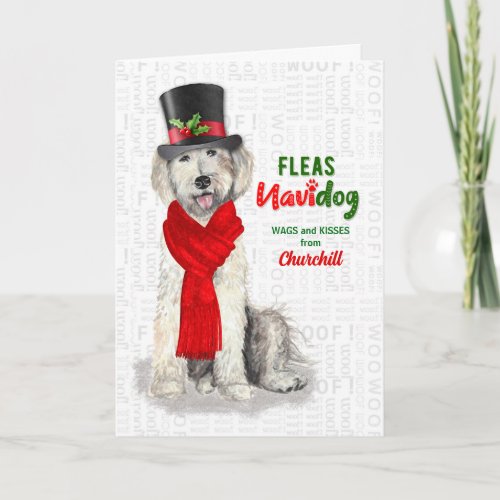 from the Dog Yellow Labradoodle Christmas Holiday Card