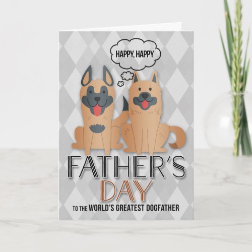 from the Dogs Fathers Day Cute Cartoon and Argyle Card