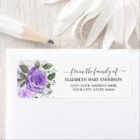 From the Family Funeral Memorial Purple Floral