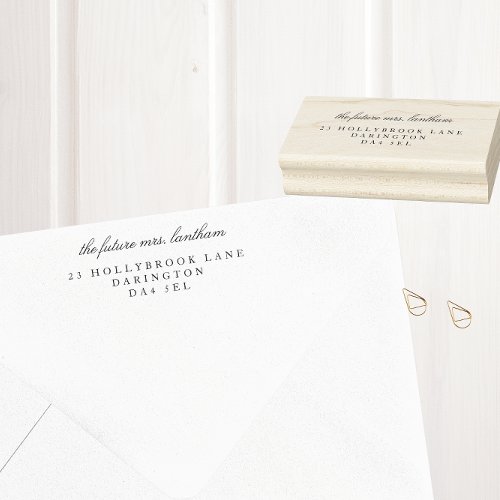 From the Future Mrs Bridal Personalized  Rubber Stamp