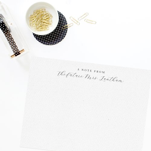 From the Future Mrs Script Bridal Shower Thank You Card