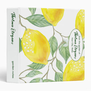 From the Garden of Personalized Lemon Binder