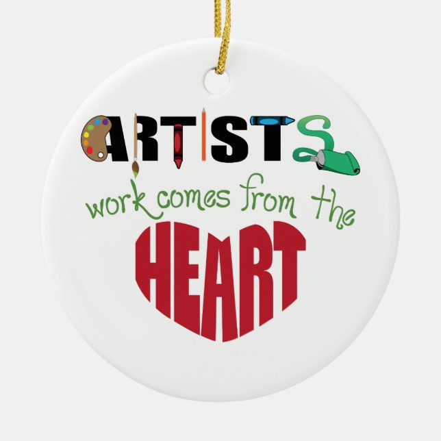 From The Heart Ceramic Ornament (Front)