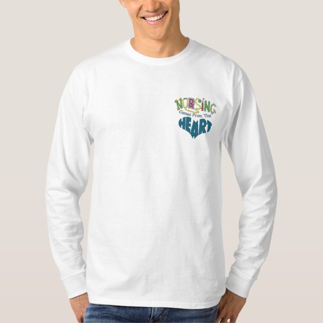 From the Heart Embroidered Long Sleeve T-Shirt (Front)