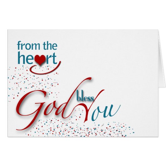 From the heart God bless you! Cards (Front Horizontal)