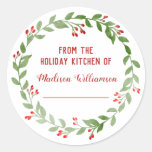 From the Holiday Kitchen  Canning | Homemade Jam Classic Round Sticker
