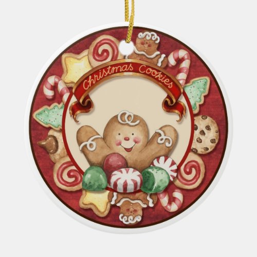 From the Kitchen Christmas Cookies _ SRF Ceramic Ornament