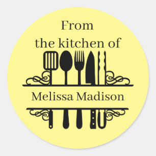 From the kitchen of add name Classic Round Sticker