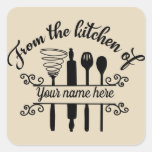 From the kitchen of add name sticker