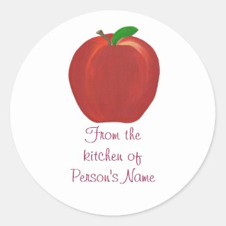 From the kitchen of, Apple Jam Jelly Stickers