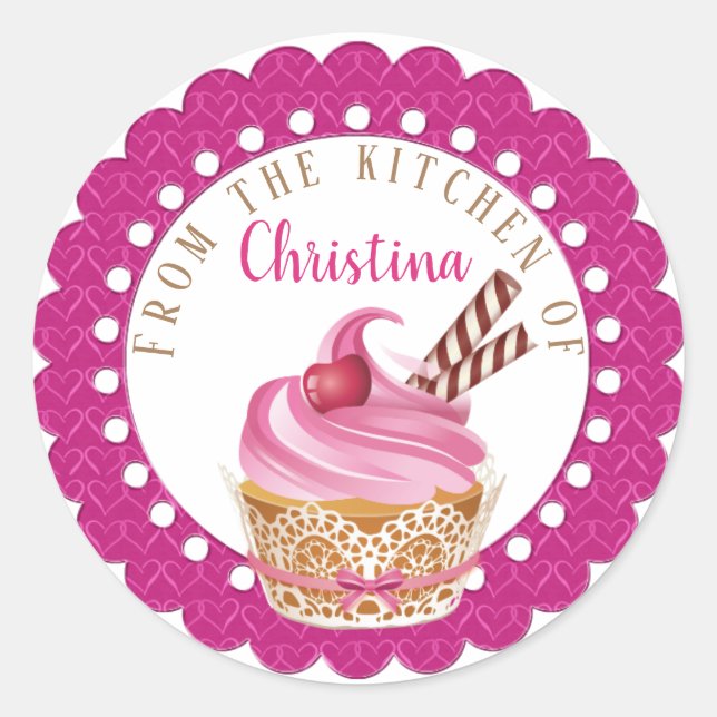 From the kitchen of baking classic round sticker (Front)