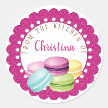 From The Kitchen Of Baking Classic Round Sticker by ThreeFoursDesign at Zazzle