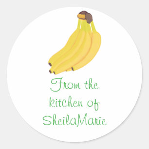 From the Kitchen of Banana Lid Stickers