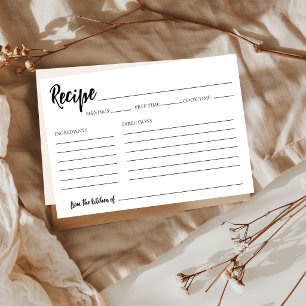 From the Kitchen of Bridal Shower Recipe Card