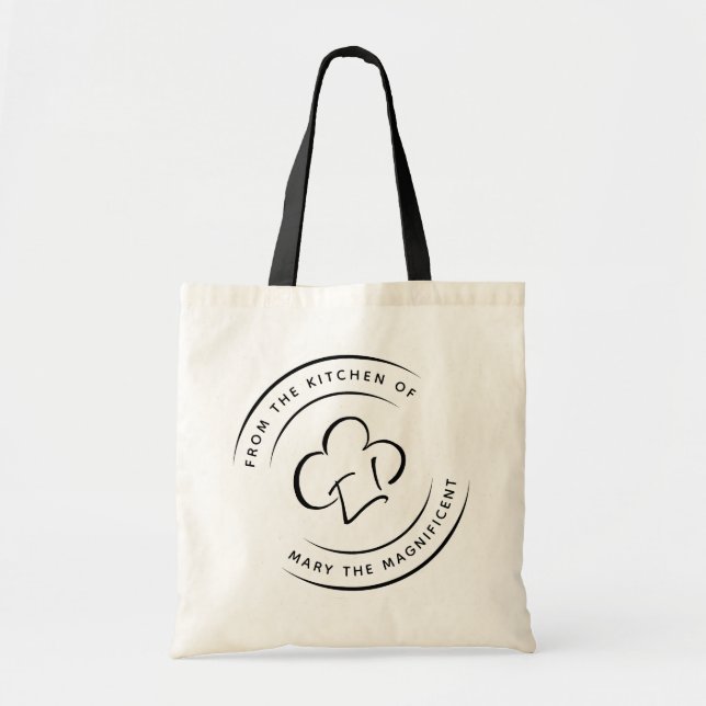 From the Kitchen of - Chef Hat Customizable Tote Bag (Front)