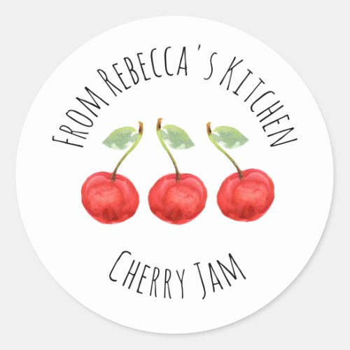 From The Kitchen Of Cherry Jam   Classic Round  Classic Round Sticker