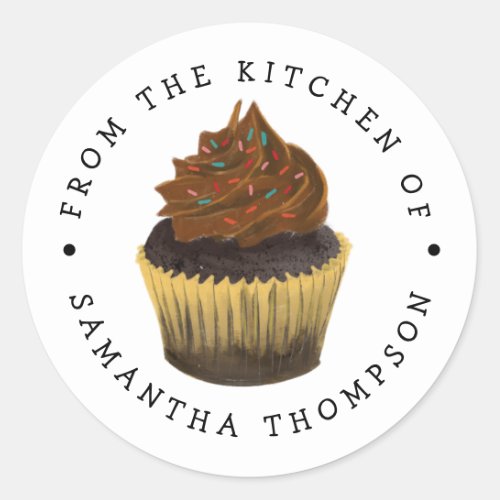 From the Kitchen Of  Chocolate Cupcake Classic Round Sticker