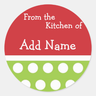 "From the Kitchen of" Christmas Sticker