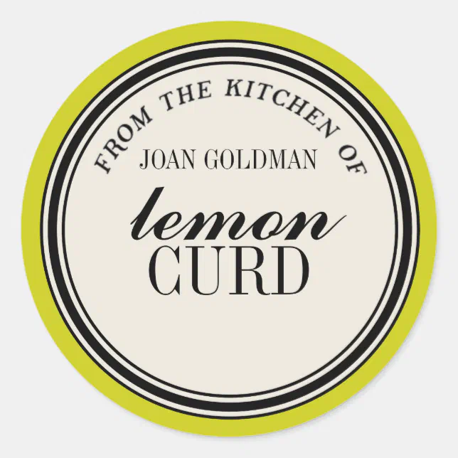 "From the Kitchen of" Circle Label Template | Zazzle