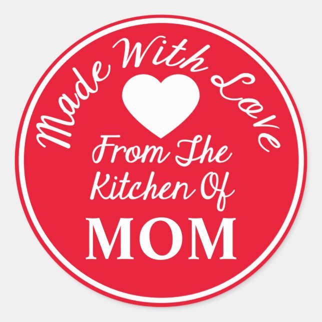 From The Kitchen Of Classic Round Sticker (Front)