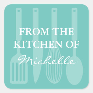 From the kitchen of cooking utensils stickers