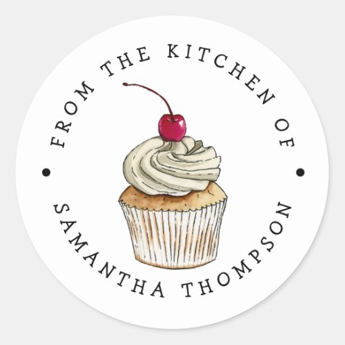 From the Kitchen Of  Cupcake Custom Classic Round Sticker
