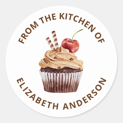 From the Kitchen of Cupcake Pastry Chef Bakery Cla Classic Round Sticker