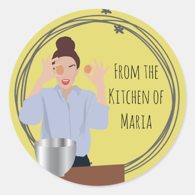 "From the Kitchen Of" Custom Baking Stickers (Front)