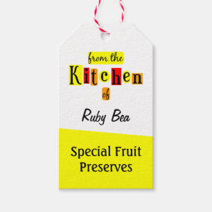 From the Kitchen of Custom Retro Baking Tag