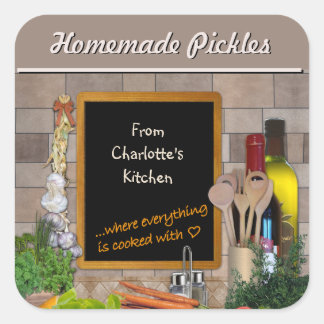 From the Kitchen of... (customizable) Square Sticker