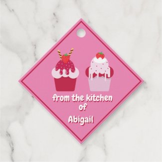 From the kitchen of _  Cute Strawberry Shortcakes Favor Tags