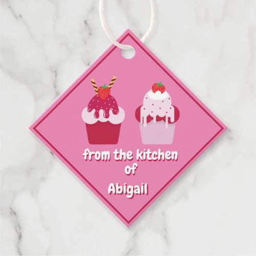 From the kitchen of _  Cute Strawberry Shortcakes Favor Tags