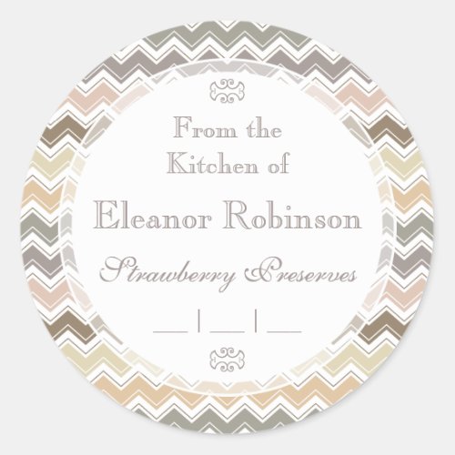 From the Kitchen Of Elegant Homemade Canning Classic Round Sticker