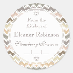 From the Kitchen Of Elegant Homemade Canning Classic Round Sticker