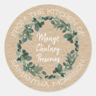 From The Kitchen Of Eucalyptus Canning Label