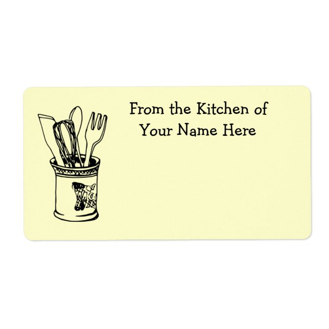 From the Kitchen Of Food Cooking Label (Front)