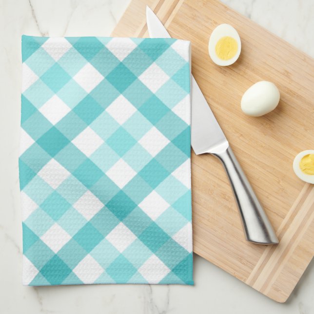 From the Kitchen of Food Label - Teal Towel (Quarter Fold)
