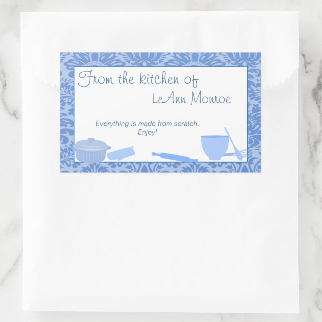 From The Kitchen Of Gift Tag in Blues (Bag)