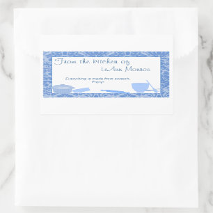 From The Kitchen Of Gift Tag in Blues