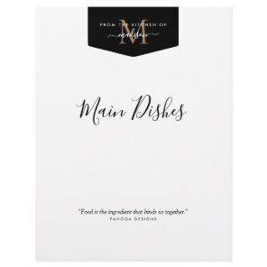 From the Kitchen of Gold Monogram Recipe Divider
