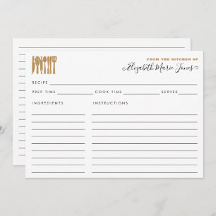 From the Kitchen of Gold Utensils Script Recipe