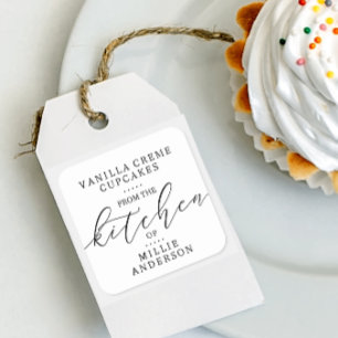 From the Kitchen of Handwritten Script Baked Goods Square Sticker
